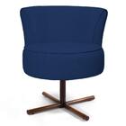 02 Poltronas Olivia Xis B-304 Veludo Azul Marinho