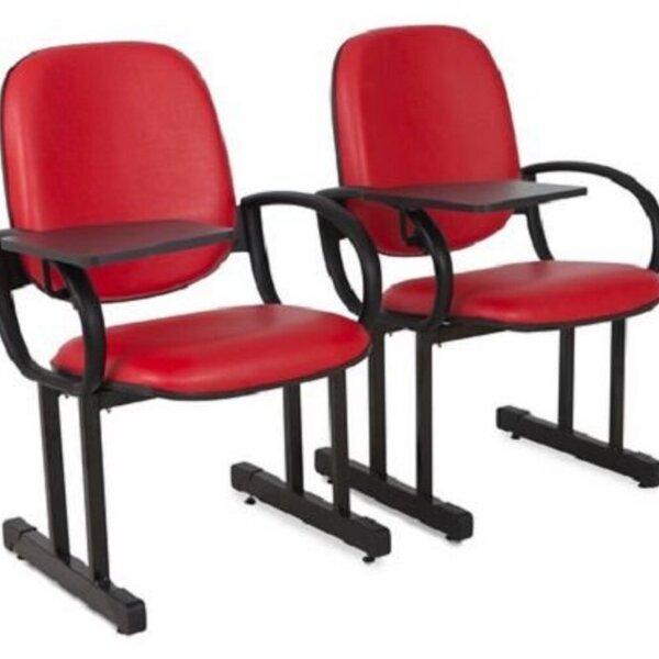 02 Poltronas Para Auditório Linha Auditório Vermelho