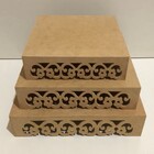 03 Bandejas Em Mdf Cru Ornamentos Florais Festas Decorações