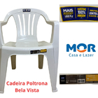 03 Cadeira Poltrona Plástico Mor Resistente Braço Bela Vista