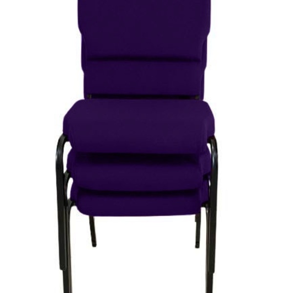 03 Cadeiras Empilhável Para Igrejas Evangélicas Linha Church