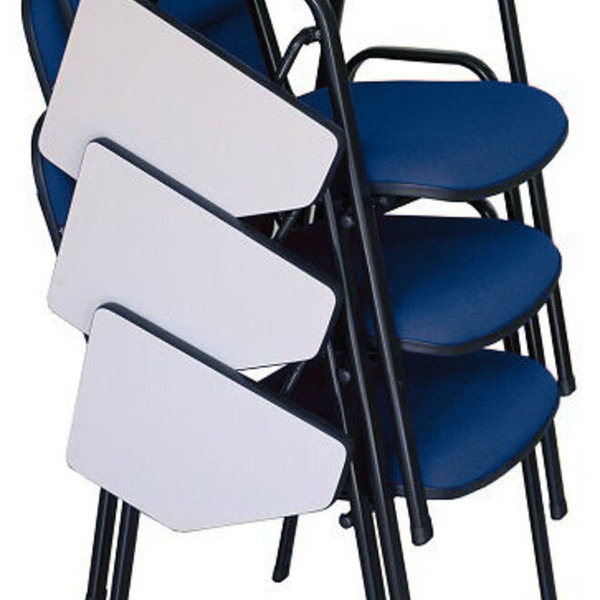 03 Cadeiras Escolar Universitária Linha Hotel Auditório Azul
