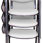 03 Cadeiras Escolar Universitária Linha Hotel Auditório Branco