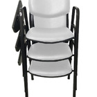 03 Cadeiras Escolar Universitária Linha Hotel Auditório Branco