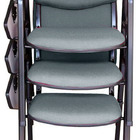 03 Cadeiras Escolar Universitária Linha Hotel Auditório Cinza