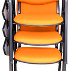 03 Cadeiras Escolar Universitária Linha Hotel Auditório Laran