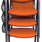 03 Cadeiras Escolar Universitária Linha Hotel Auditório Laran