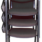 03 Cadeiras Escolar Universitária Linha Hotel Auditório Preto