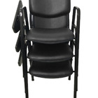 03 Cadeiras Escolar Universitária Linha Hotel Auditório Preto