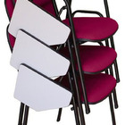 03 Cadeiras Escolar Universitária Linha Hotel Auditório Rosa