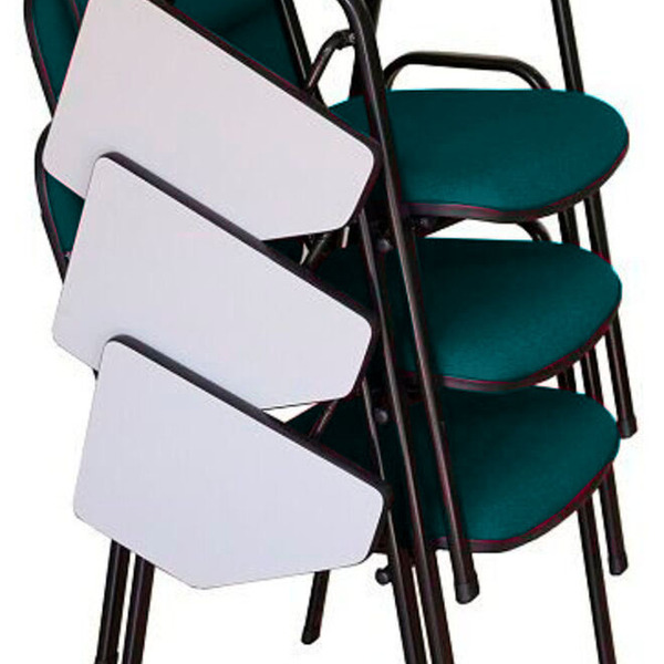 03 Cadeiras Escolar Universitária Linha Hotel Auditório Verde