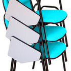 03 Cadeiras Escolar Universitária Linha Hotel Auditório Verde