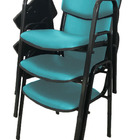 03 Cadeiras Escolar Universitária Linha Hotel Auditório Verde