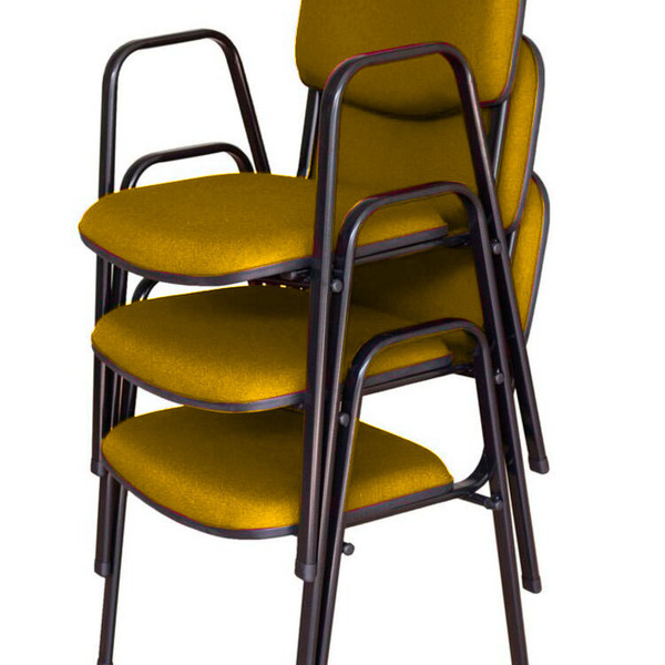 03 Cadeiras Para Auditórios Linha Hotel Auditório Amarelo