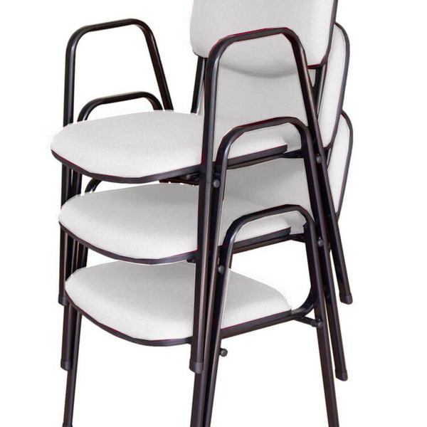 03 Cadeiras Para Auditórios Linha Hotel Auditório Branco
