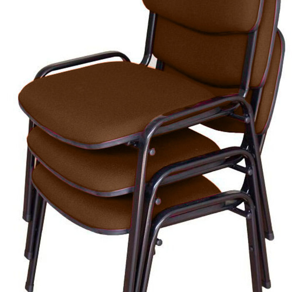03 Cadeiras Para Auditórios Linha Hotel Auditório Marrom