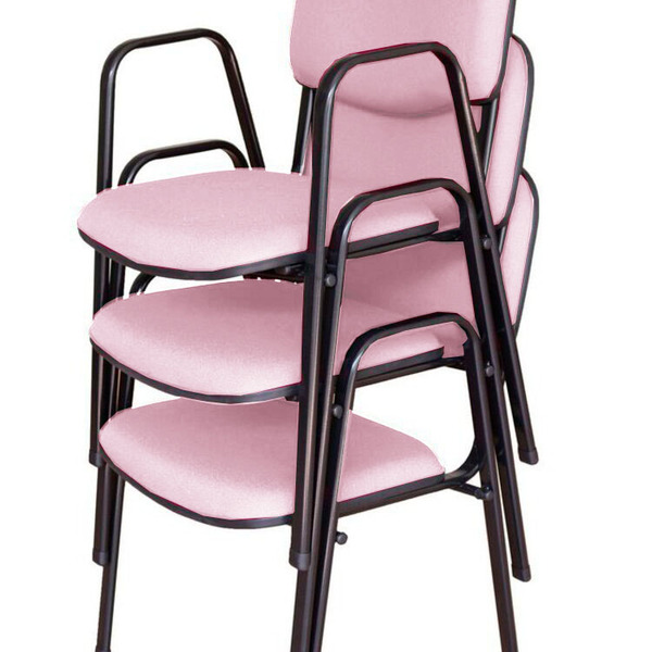 03 Cadeiras Para Auditórios Linha Hotel Auditório Rosa