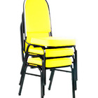 03 Cadeiras Para Hotel E Auditório Linha Hotel Amarelo