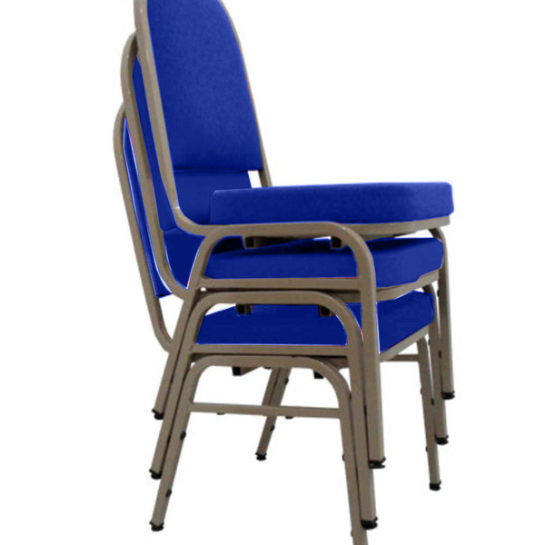 03 Cadeiras Para Hotel E Auditório Linha Hotel Azul