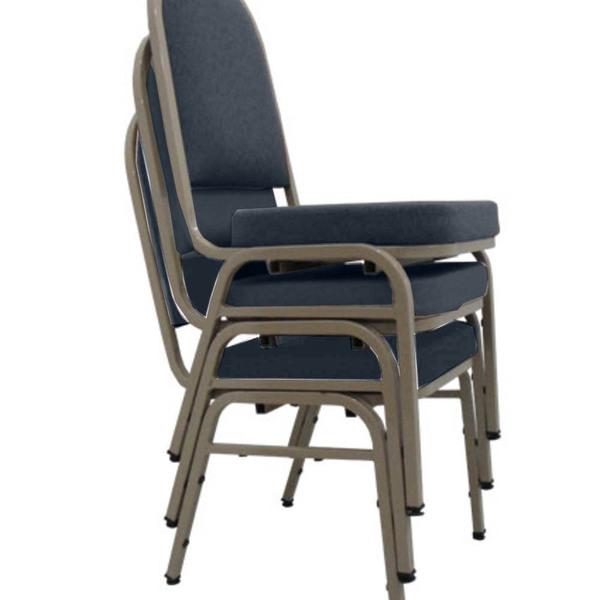 03 Cadeiras Para Hotel E Auditório Linha Hotel Cinza