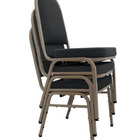 03 Cadeiras Para Hotel E Auditório Linha Hotel Marrom