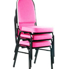 03 Cadeiras Para Hotel E Auditório Linha Hotel Rosa