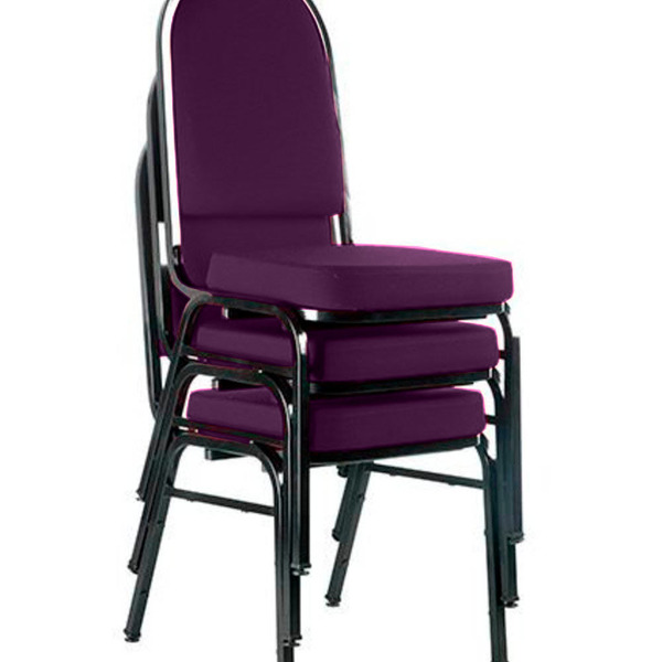 03 Cadeiras Para Hotel E Auditório Linha Hotel Roxo
