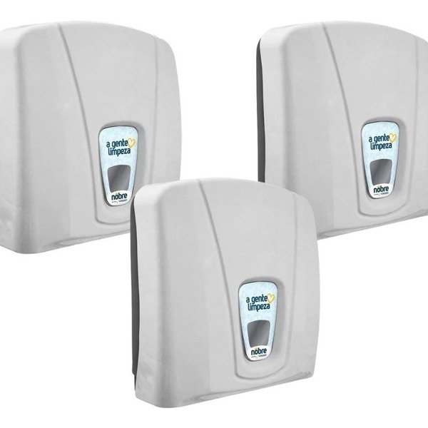 03 Und Dispenser Porta Papel Toalheiro Interfolha Parede