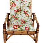 04 Almofada P/ Cadeiras De Bambu Poltrona Area Varanda Jardim