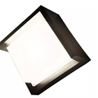 04 Arandelas Pretas Parede Muro Quadrada Branca Fria + led G9