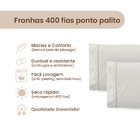 04 Fronhas Avulsas Percal 400 Fios Com Ponto Palito Casen