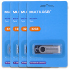04 Pen Drive Twist 32gb Usb Multilaser - 4 Cartelas