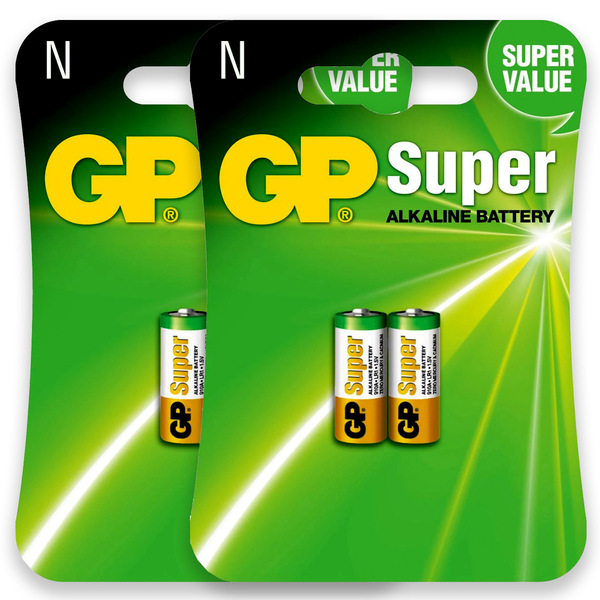 04 Pilhas Gp Super Tipo N Lr1 Bateria Alcalina 2 Cartela