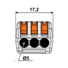 05 peças Conector De Emenda/derivação 3 Vias 0,5 A 4,00mm 32a