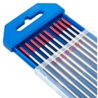 05 Un Eletrodo De Tungstênio 2% Tório Ponta Vermelha 1,6mm -