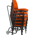 06 Cadeiras Para Hotel E Auditório Linha Hotel Laranja