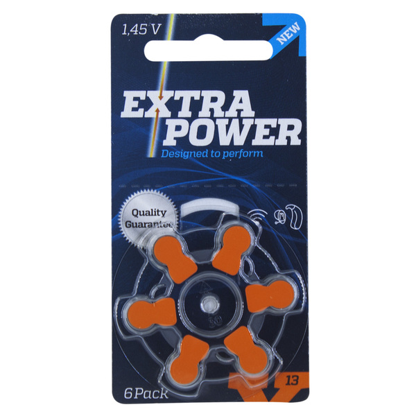 06 Pilhas 13 Extra Power Bateria Pr48 Aparelho Auditivo
