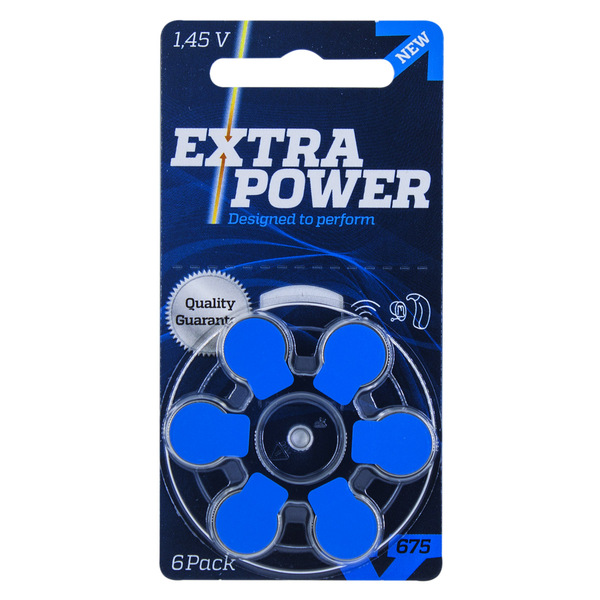06 Pilhas Baterias 675 Pr44 Aparelho Auditivo Extra Power