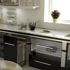 0717 Lixeira Dupla 2x 15 Litros Aramado Deslizante Para Armár