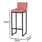07 Banquetas Suede Rose E Pé Preto