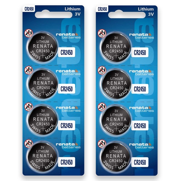 08 Baterias Pilhas Renata Cr2450n 2 Cartelas