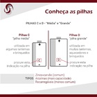 08 Pilhas C Média Lr14 Alcalina Duracell 4 Cartelas