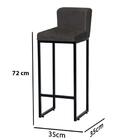 09 Banquetas Marrom Com Pé Preto