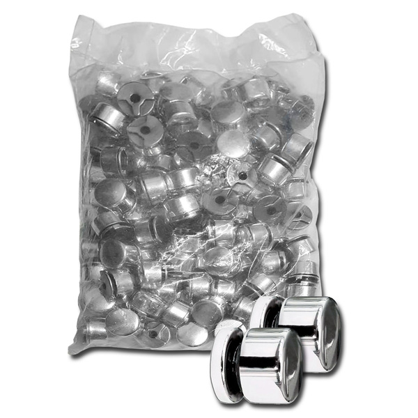 100 Botão Francês Finesson Metal Liso Para Acabamento Espelho