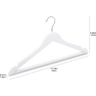 100 Cabides De Madeira Branco Closet Luxo De Alta Qualidade