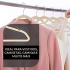 100 Cabides Veludo Adulto Antideslizante Slim Bege Premium