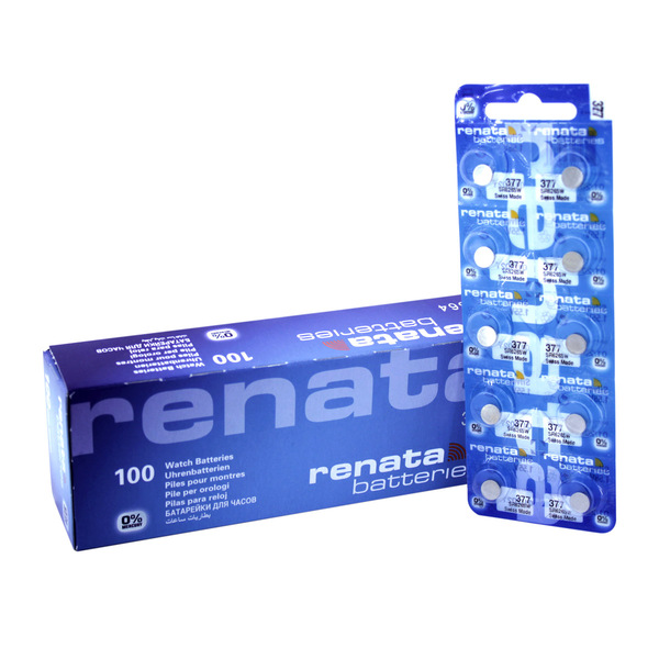 100 Pilha Bateria 377 Relógio 1.55v Renata Sr626s Original 10