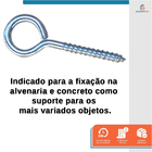 100 Pitão Gancho Parafuso Para Bucha De 6mm - Starfer