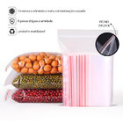 100 Saco Hermético Fecha Fácil Zip Freezer Multiuso N7 P
