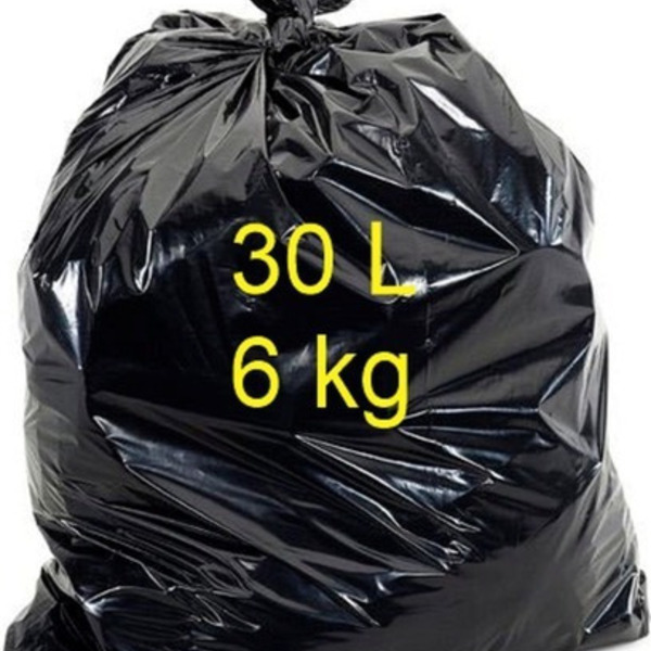100 Sacos Para Lixo Preto Reforçado 30 Litros